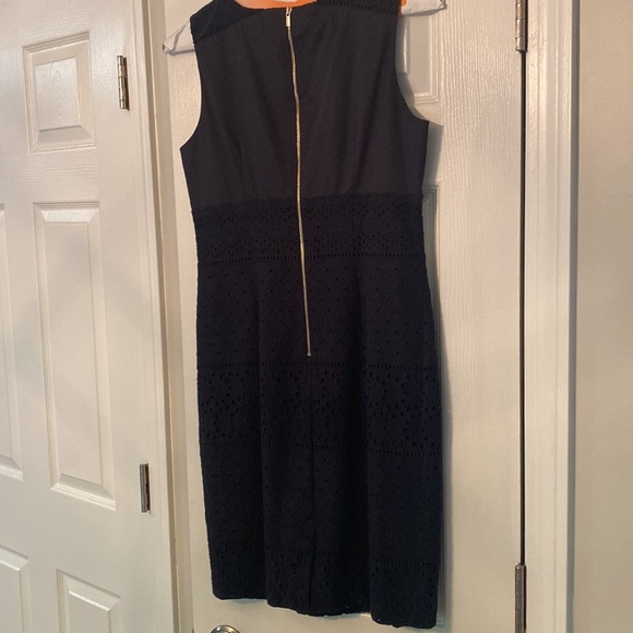 Ann Taylor Cotton Cocktail Dress. Navy, Size 0P - Picture 4 of 6